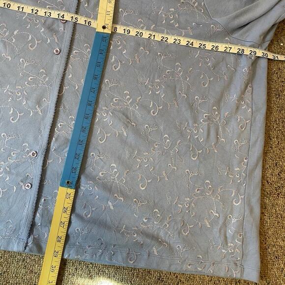 Vintage CST Sport Women Plus5X Blouse Top Shirt Purple Embroidered Mature Church - Picture 2 of 8